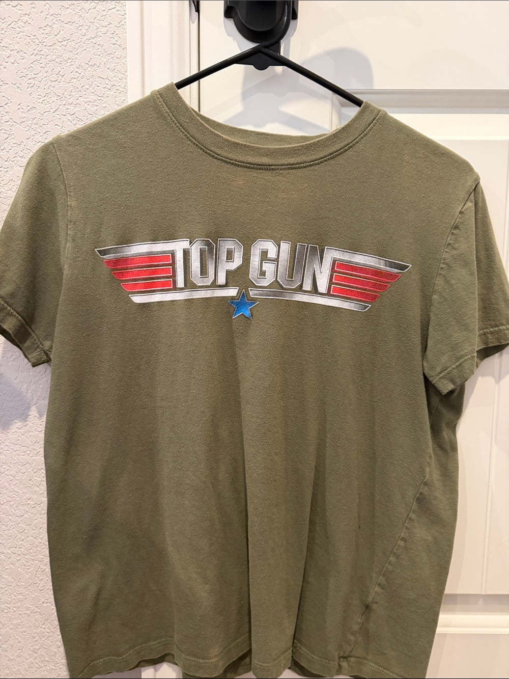 Top Gun Logo Tee in Olive Green